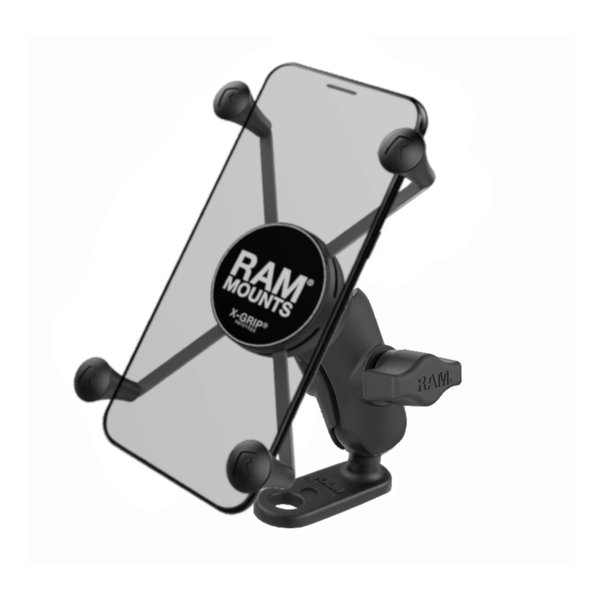 【15日は24時間限定クーポン配布】RAM MOUNTS ラムマウント Xグリップ M &11mm穴ミラーフレームベースセット ショートアーム 1インチボール P107-6136 (2576009) 代引不可 送料無料