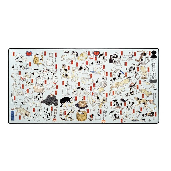 The mousepad company ザ マウスパッドカンパニーCats by Kuniyoshi Large TM-MP-CATS-WHITE-L(2583759)代引不可 送料無料画像