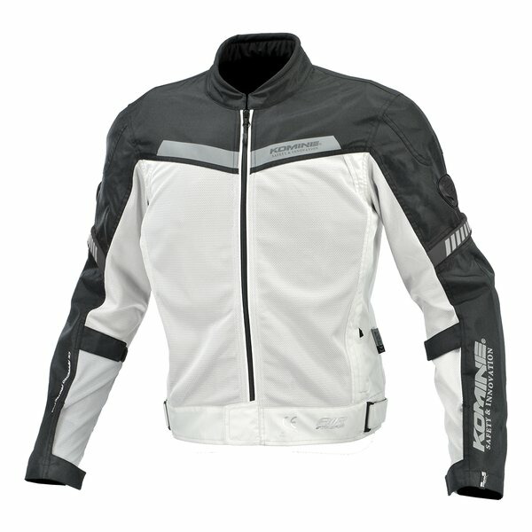 【15日は24時間限定クーポン配布】KOMINE コミネ バイク用 プロテクトハーフメッシュジャケット ライトグレー/ブラック メンズ XL JK-1274/LIGHT GREY/BLACK/XL (2589196) 代引不可 送料無料