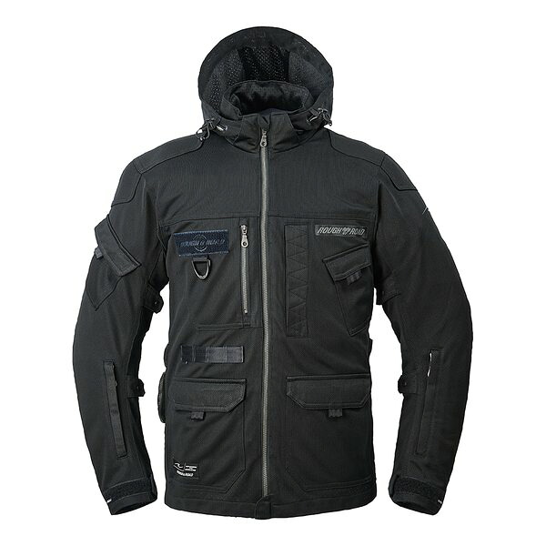【30日は24時間限定クーポン配布】ROUGH&ROAD ラフアンドロードバイク用 RR7349 マウンテンメッシュパーカー ブラック XLサイズ RR7349/BLACK/XL(2529400)代引不可 送料無料｜e-zoa SHOP
