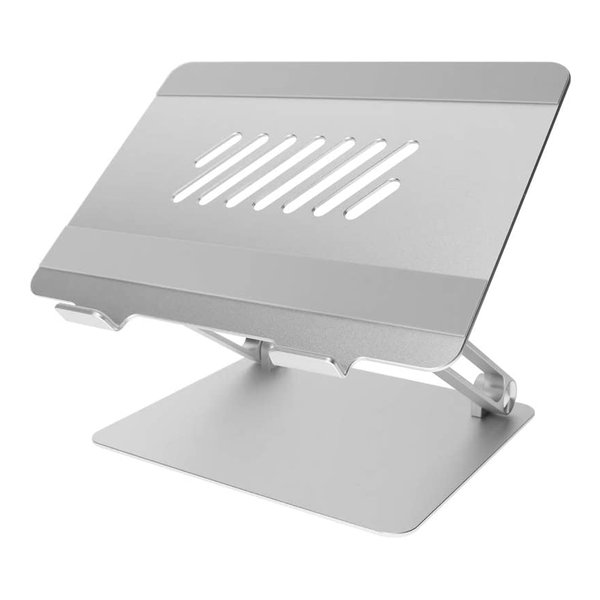 【20日は24時間限定クーポン配布】Owltech オウルテック 冷却スリット付き ノートPC・タブレットPCスタンド シルバー ～17インチ 折畳みアルミ OWL-PCST01-SI (2511077) 送料無料