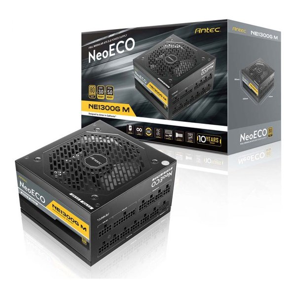 【20日は24時間限定クーポン配布】Antec アンテック 80PLUS GOLD認証 1300W 電源ユニット ATX3.0 12VHPWRケーブル付属 120mmファン搭載 NE1300G M ATX 3.0 (2609147) 送料無料