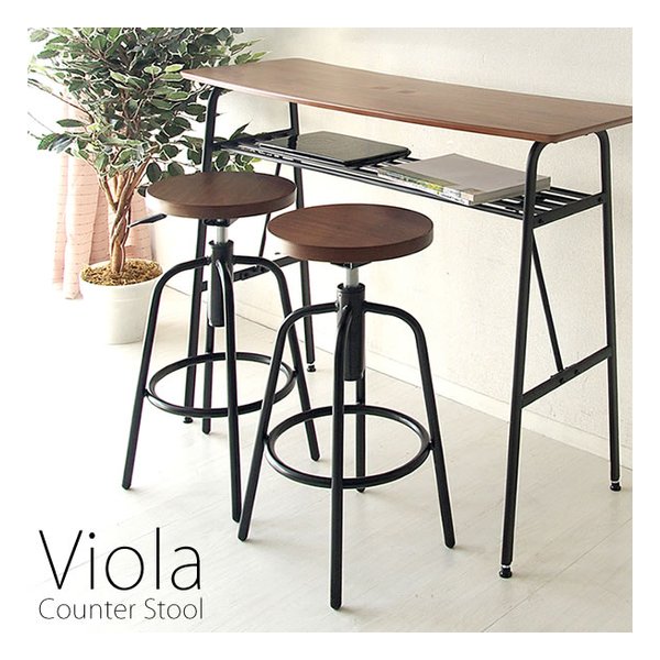 【20日は24時間限定クーポン配布】宮武製作所 ミヤタケセイサクジョ カウンタースツール Viola(ヴィオラ) カウンターチェア/BR KNC-026M BR (2614570) 代引不可