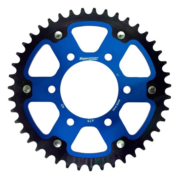 【25日は24時間限定クーポン配布】Supersprox スーパースプロックスSPX REAR STEALTH 478-43T ブルー RST-47843-BLU(2534477)代引不可 送料無料｜e-zoa SHOP