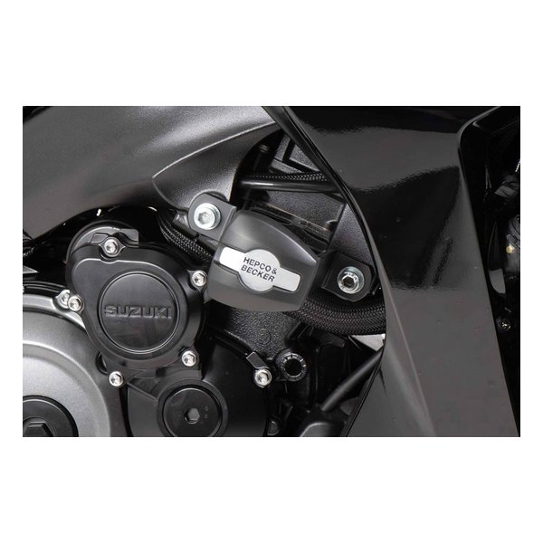 【20日は24時間限定クーポン配布】HEPCO&BECKER（ヘプコアンドベッカー） クラッシュパッド ブラック GSX-S1000GT/GX 22-24 50735470001 (2631267) 代引不可 送料無料