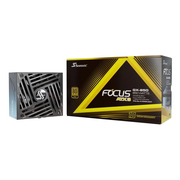 【20日は24時間限定クーポン配布】Seasonic シーソニック Focus GX-850 ATX3 V4 80PLUS GOLD/850W/ATX3.1&PCIe5.1対応/フルモジュラー/黒 SRP-FGX851-A5A32SF (2641774) 送料無料