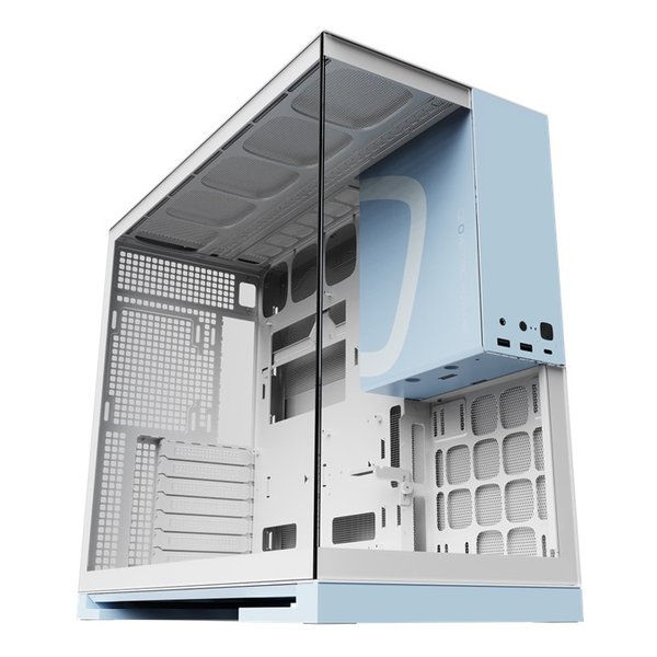 【20日は24時間限定クーポン配布】Geometric Future ジオメトリックフューチャー Model 5 Pastel Blue PCケース ミドルタワー 白 パステルブルー ピラーレス GF-M5-PB (2637863) 送料無料