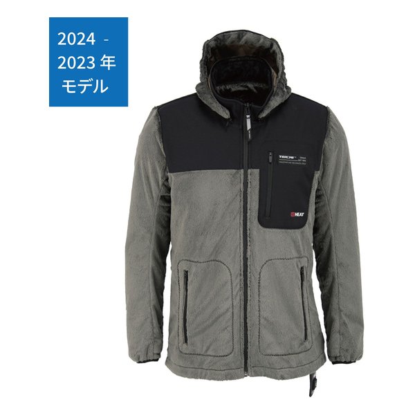【20日は24時間限定クーポン配布】RS TAICHI アールエスタイチ バイク用 秋冬 e-HEAT フリース インナーパーカ ブラック/グレー/Lサイズ RSU638BK71L (2581028) 送料無料