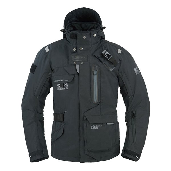 【15日は24時間限定クーポン配布】ROUGH&ROAD ラフアンドロード バイク用 ウォーターシールドコマンドジャケット ブラック/BLサイズ RR7252BKB3 (2589919) 代引不可 送料無料