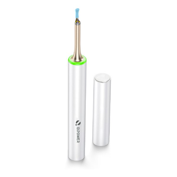 【15日は24時間限定クーポン配布】MAXEVIS マゼビス カメラ付き耳かき QiPower QE-15 ホワイト IOT-QP-15-WH (2623404) 送料無料