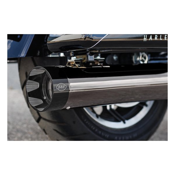 【10日は24時間限定クーポン配布】S&S Cycle Inc（エスアンドエスサイクル） SIDEWINDER 2-1 スモーキークローム Lava Chrome M8 Touring 17-20 550-1087 (2625005) 代引不可 送料無料