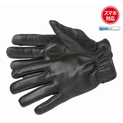 【10日は24時間限定クーポン配布】ROUGH&ROAD ラフアンドロード RR8518 クールマックスレザーグローブ ブラック / Sサイズ RR8518BKS (2399858) 代引不可 送料無料