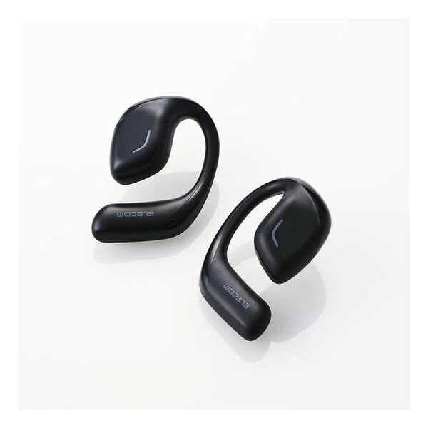 【20日は24時間限定クーポン配布】ELECOM エレコム Bluetoothイヤホン/完全ワイヤレス/オープンイヤー型 /ブラック LBT-OWS01BK (2648976) 送料無料