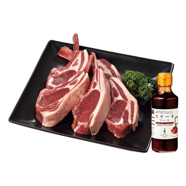 【23日20時～限定クーポン配布！25日は要エントリーでP抽選！】<br>肉の山本（ニクノヤマモト）<br>ラムフレンチラック 5本/ステーキソース付 ZOA422263447<br>(2646712)<br>代引不可