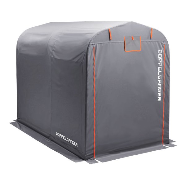 【25日は24時間限定クーポン配布】DOPPELGANGER（ドッペルギャンガー） バイクガレージ 2500 全長2500mm/グレー/オレンジ DCC538-GY (2648204) 代引不可
