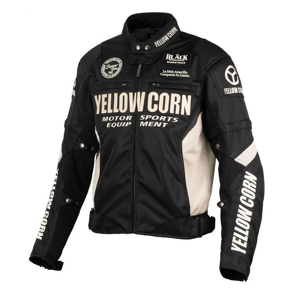【10日は24時間限定クーポン配布】YeLLOW CORN イエローコーン MESH JACKET メッシュジャケット ブラックアイボリー/Lサイズ YB-5102BK/IVL (2651087) 送料無料
