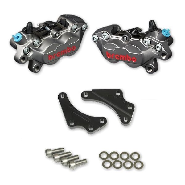 【25日は24時間限定クーポン配布】ROUGH&ROAD ラフアンドロード4PキャリパーKIT bremboキャスティング TI WQ25-13005BK(2646328)代引不可 送料無料｜e-zoa SHOP
