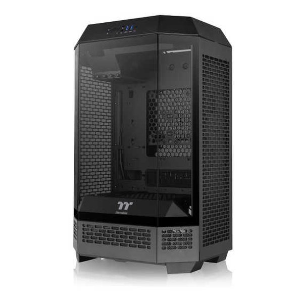 【25日は24時間限定クーポン配布】thermaltake サーマルテイクThe Tower 300 Black 3面強化ガラスパネル採用 八角柱スタイル MicroATX PCケース A-1Y4-00S1WN-00(2654308)代引不可 送料無料｜e-zoa SHOP