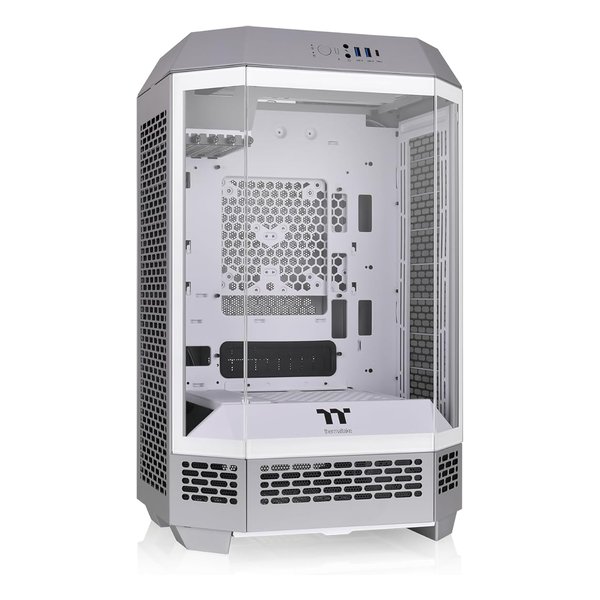 【20日は24時間限定クーポン配布】thermaltake サーマルテイク The Tower 300 Limestone 3面強化ガラスパネル採用 八角柱型 Micro-ATX PCケース CA-1Y4-00SIWN-00 (2637694) 代引不可 送料無料