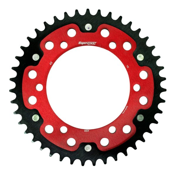 【10日は24時間限定クーポン配布】Supersprox スーパースプロックス SPX REAR STEALTH 498-43T RED RST-49843-RED (2534550) 代引不可 送料無料
