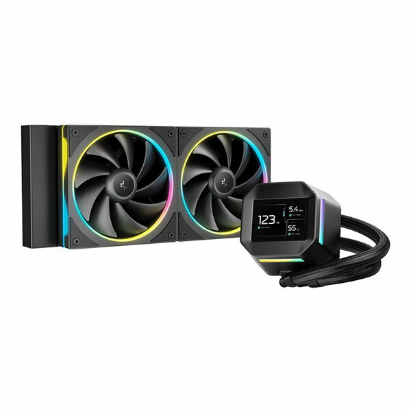 【15日は24時間限定クーポン配布】DEEPCOOL ディープクール CPUクーラー LM240 2.4インチIPSディスプレイ搭載/ブラック R-LM240-BKDMMC-1 (2657533) 送料無料