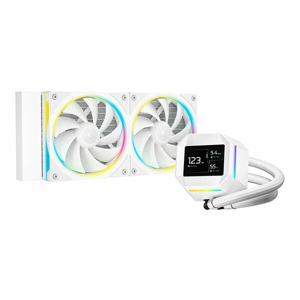 【15日は24時間限定クーポン配布】DEEPCOOL ディープクール CPUクーラー LM240 WH 2.4インチIPSディスプレイ搭載/ホワイト R-LM240-WHDMMC-1 (2657534) 送料無料