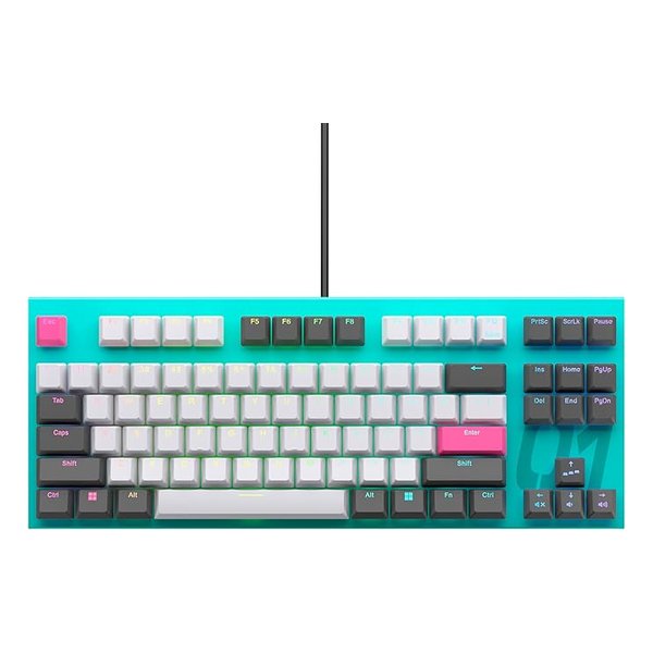 【10日は24時間限定クーポン配布】東プレ トウプレ REALFORCE GX1 初音ミクコラボカラーデザインモデル テンキーレス 87キー 英語配列 X1UDM1 (2586184) 代引不可 送料無料 42,504円