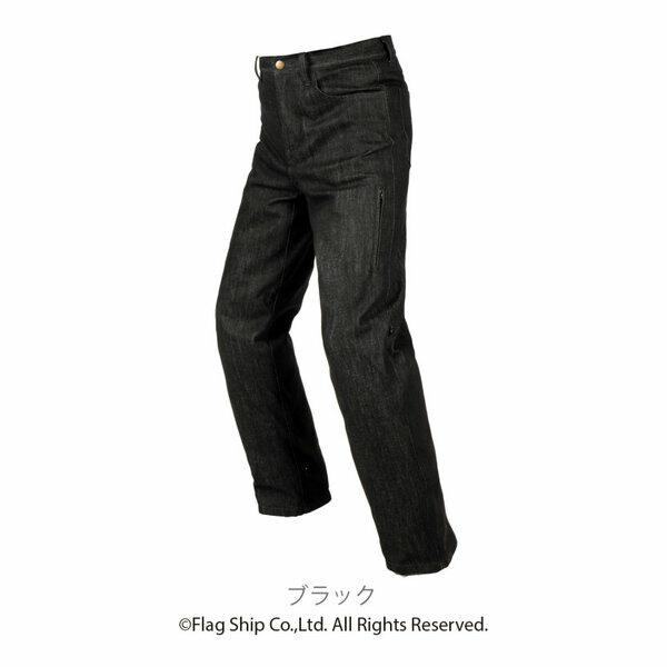 【20日は24時間限定クーポン配布】FlagshiP(フラッグシップ)ワイドウィンタージーンズ ブラック L FP-W409BKL(2659194)送料無料|e-zoa SHOP