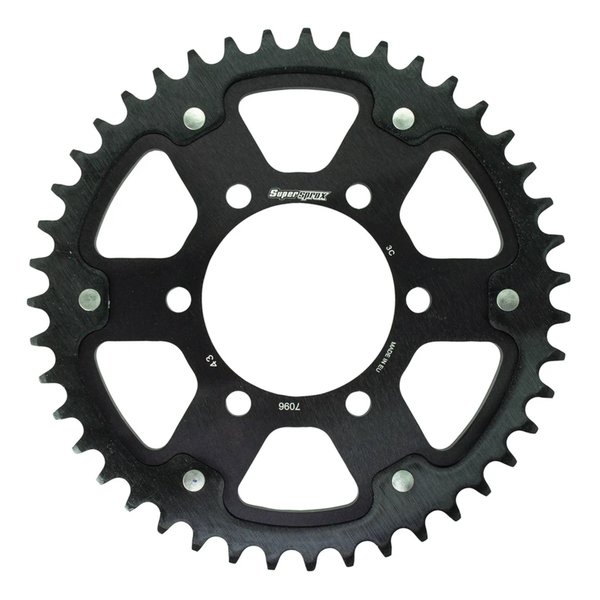 【10日は24時間限定クーポン配布】Supersprox スーパースプロックス SPX REAR STEALTH 7096-43T BLK RST-7096:43-BLK (2587545) 代引不可 送料無料