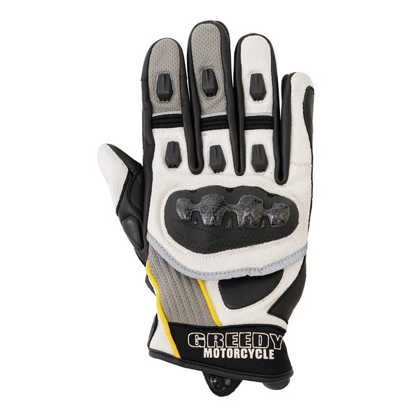 【20日は24時間限定クーポン配布】GREEDY（グリーディー） SHORT RIDING MESH GLOVE ホワイト/LL GRGSG061WHX (2662681) 代引不可 送料無料