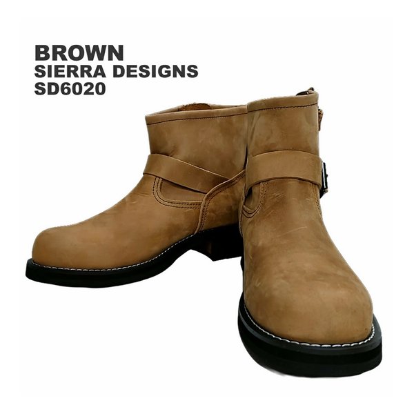【20日は24時間限定クーポン配布】SIERRA DESIGNS シエラデザイン SD6020 レザーエンジニアブーツ ブラウン/25.0cm SD6020BR250 (2662702) 代引不可 送料無料