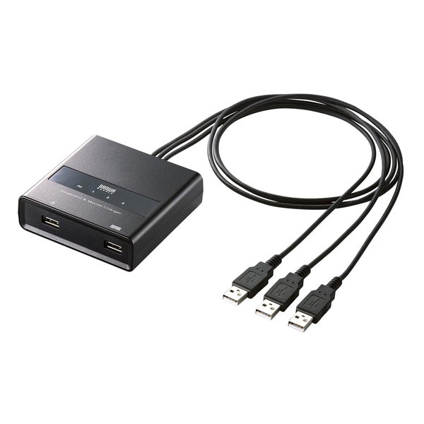【15日は24時間限定クーポン配布】SANWA SUPPLY サンワサプライ キーボードマウス用パソコン切替器 SWKM3UU (2558084) 代引不可 送料無料