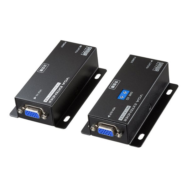【15日は24時間限定クーポン配布】SANWA SUPPLY サンワサプライ ディスプレイエクステンダー セットモデル VGA-EXSET1N (2663672) 代引不可 送料無料