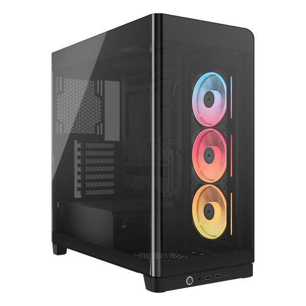【20日は24時間限定クーポン配布】CORSAIR コルセア ミドルタワー型PCケース FRAME 4500X LX-R RGB iCUE LINK Panoramic Glass E-ATX/黒 CC-9011316-WW (2662486) 代引不可 送料無料