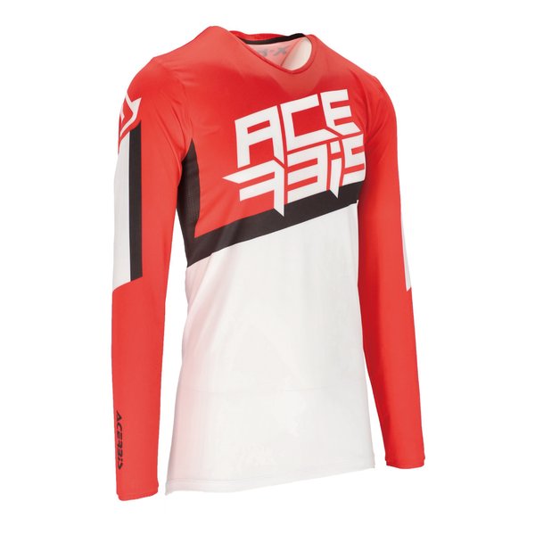 【10日は24時間限定クーポン配布】ACERBIS アチェルビス X-FLEX FOURジャージ ホワイト/レッド ＸＬサイズ AC-25036WH/RD4 (2645296) 代引不可 送料無料