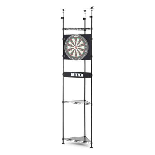 【10日は24時間限定クーポン配布】BLITZER（ブリッツァー） コーナーダーツスタンド W61×L D 36×H217～313cm/ブラック BSD31-BK (2673466) 代引不可 14,400円