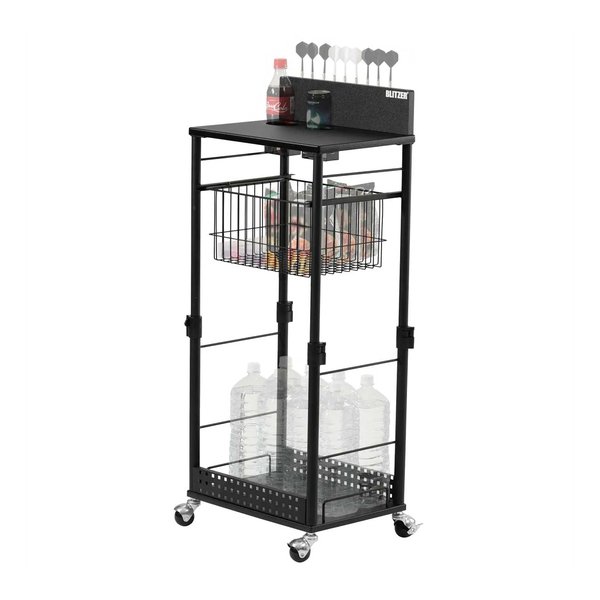【10日は24時間限定クーポン配布】BLITZER（ブリッツァー） ダーツサイドラック 幅43cm×奥行31cm 31～47cm ×高さ75.5cm 75.5～105cm /黒 BOP38-BK (2673473) 代引不可