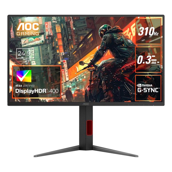 【25日は24時間限定クーポン配布】AOC エーオーシー24.5インチゲーミングモニター 310Hz Fast IPS 25G4S/11(2676064)代引不可 送料無料｜e-zoa SHOP
