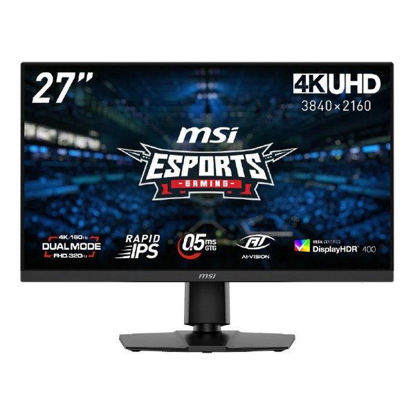 【10日は24時間限定クーポン配布】MSI エムエスアイ デュアルモード搭載ゲーミングモニター 4K UHD）/160Hz（フルHD設定時：320Hz） MAG 272URDF E16 (2674619) 代引不可 送料無料