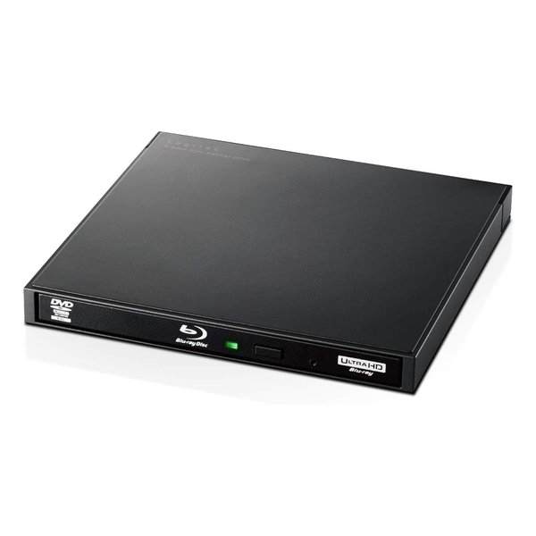 【25日は24時間限定クーポン配布】Logitec ロジテックUHD ブルーレイドライブ搭載 USB3.2 Gen1ポータブルブルーレイドライブ LBD-PWA6U3CLBK(2510387)送料無料｜e-zoa SHOP