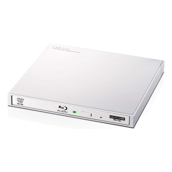 【25日は24時間限定クーポン配布】Logitec ロジテックUHD ブルーレイドライブ搭載 ポータブルブルーレイドライブ ホワイト LBD-PWA6U3LWH(2510392)送料無料｜e-zoa SHOP