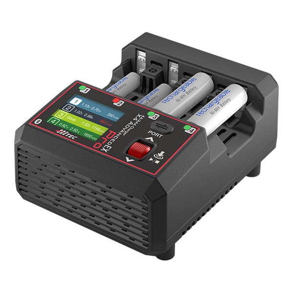 【25日は24時間限定クーポン配布】Hitec Multiplex（ハイテックマルチプレックス）AA/AAAチャージャー X4 Advanced EX Pro 44360(2671743)代引不可 送料無料｜e-zoa SHOP