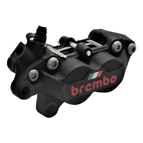 【30日は24時間限定クーポン配布】brembo ブレンボP4-40C アキシャル 4P キャリパー ブラックアルマイト レッドロゴ 左 20.5165.38(2640324)代引不可 送料無料｜e-zoa SHOP
