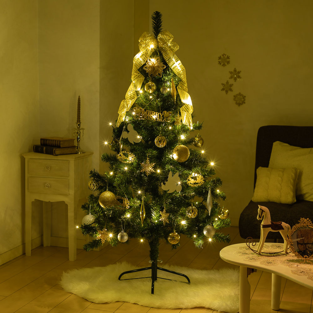 【楽天市場】ディズニー クリスマスツリーセット「シャイニーゴールド」150cm LEDライト付き オーナメント ミッキー ミニー クリスマス