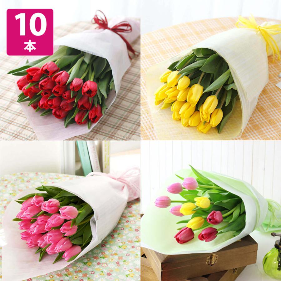 楽天市場】チューリップ 花束 100本 選べる3色 春の花 生花 赤