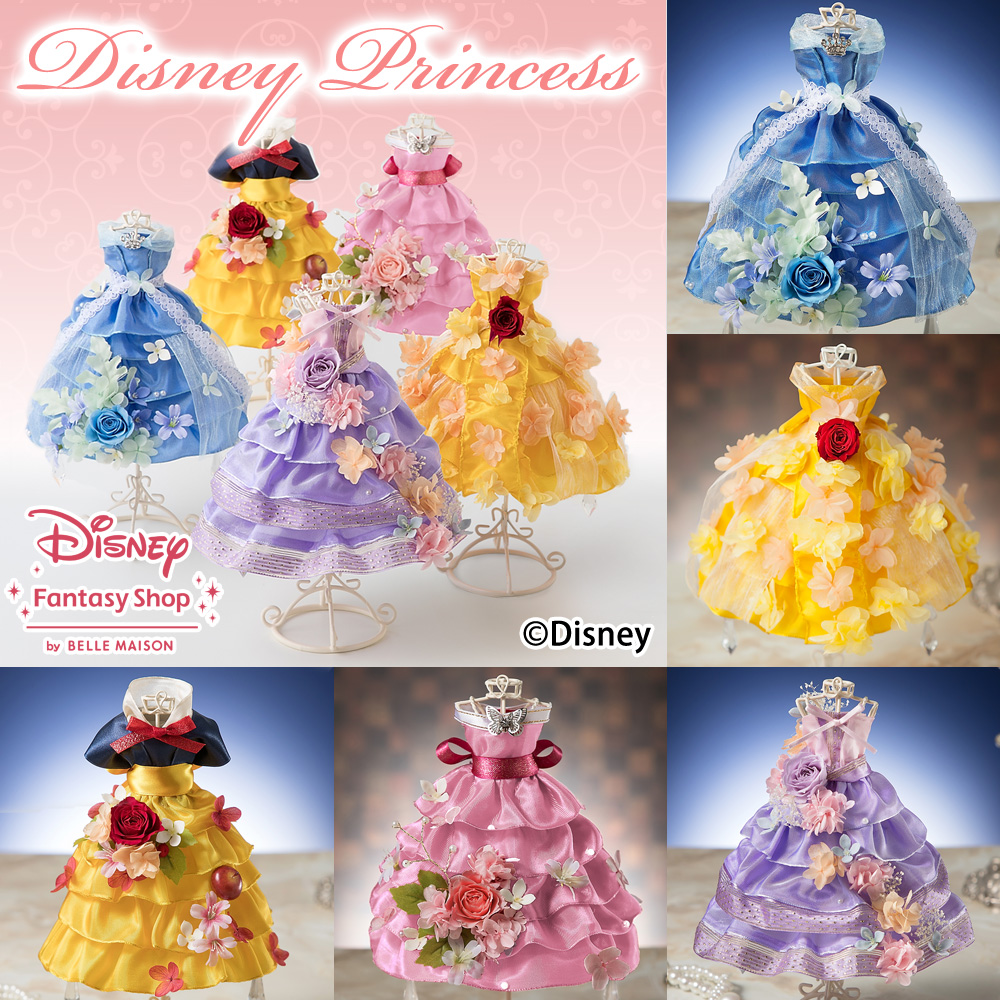 楽天市場 プリザーブドフラワー Disney プリンセスドレス シリーズ