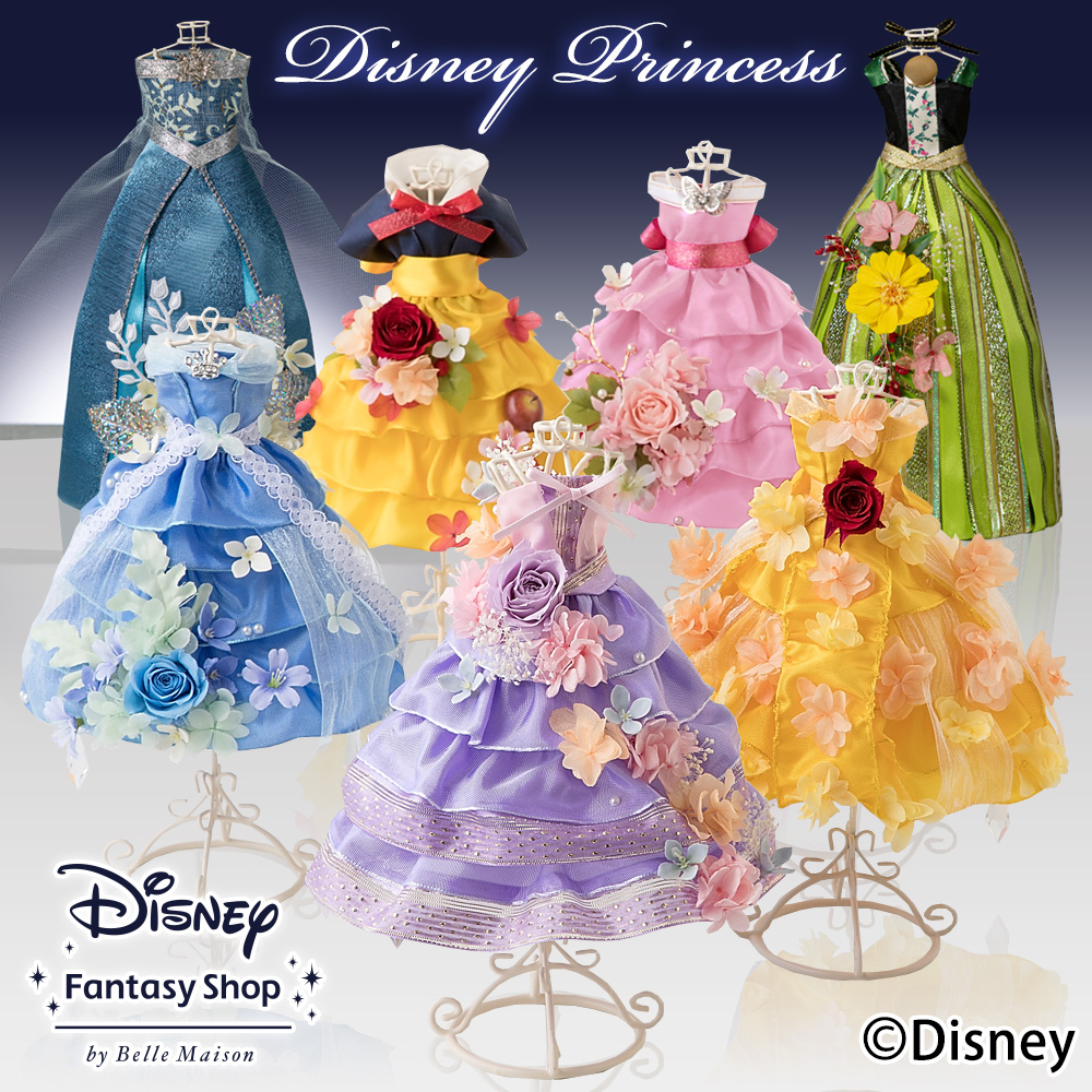 ディズニーフラワーギフト プリザーブドフラワー Disney プリンセスドレス シリーズ ディズニープリンセス 結婚祝い プレゼント ベル アナ 7種類 記念 白雪姫 バラ オーロラ姫 エルサ 花 ラプンツェル シンデレラ 誕生日 オープニング大放出セール 57 割引 Vinomare At