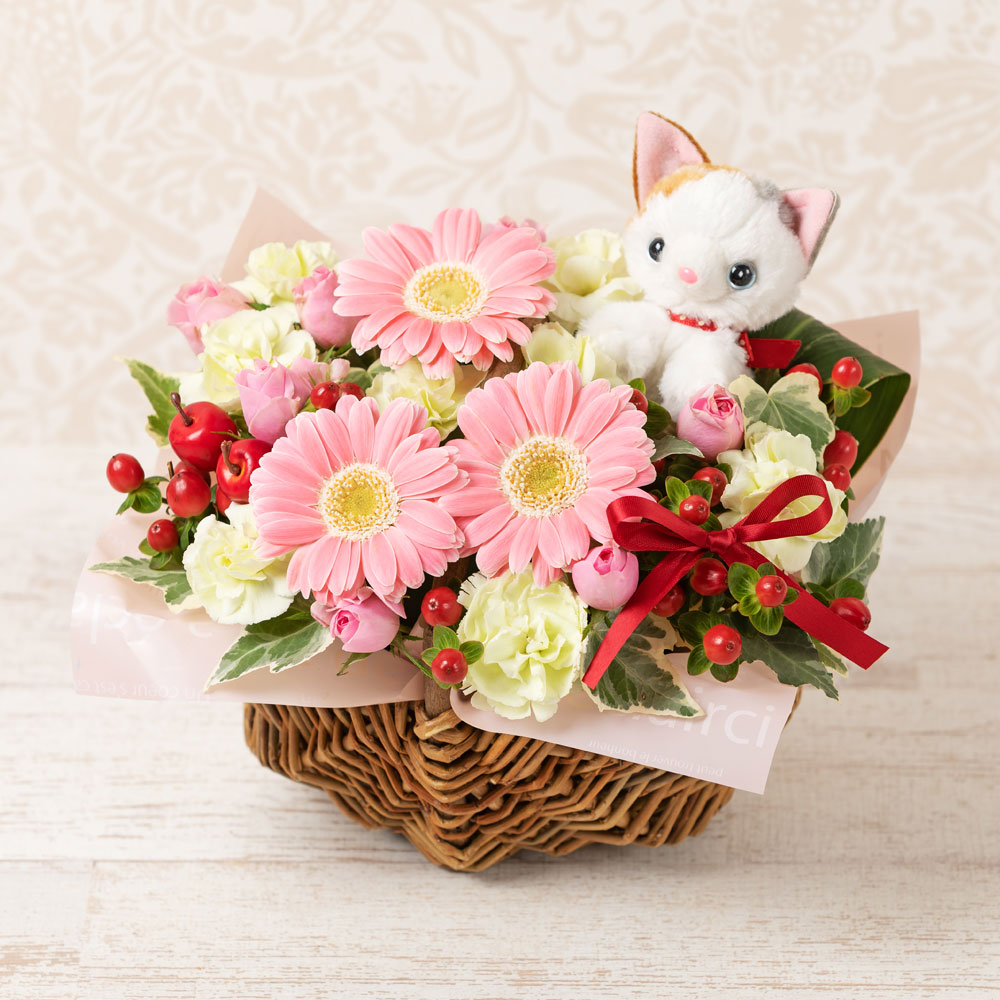 アレンジメントフラワー Favorite Cat お花畑でひなたぼっこ 花 ギフト 誕生日 結婚記念 生花 フラワー プレゼント お祝い 記念 贈り物 開店祝い 送別会 歓送迎会 新築 発表会 定年 退職 ガーベラ バラ お供え お盆 猫 ネコ ペット Educaps Com Br