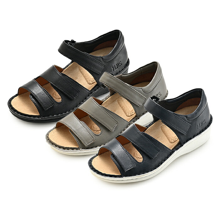 楽天市場】HPS hps エッチピーエス 健康靴 サンダル No.18919(ブラック