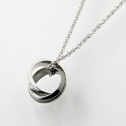ネックレス close to me French Lovers (フレンチ ラバーズ)コレクション メッセージ入り ダブルリング シルバーネックレス(ブラック) sn13-081